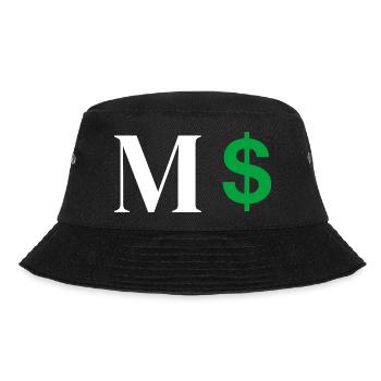 Buchstabe M Dollar - Bucket Hat - Schwarz - Vorne - Lela (165cm)