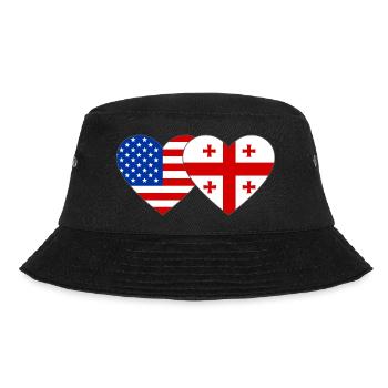 États-Unis Géorgie Drapeau Coeur Forme - Bob - noir - Devant - Lela (165cm)