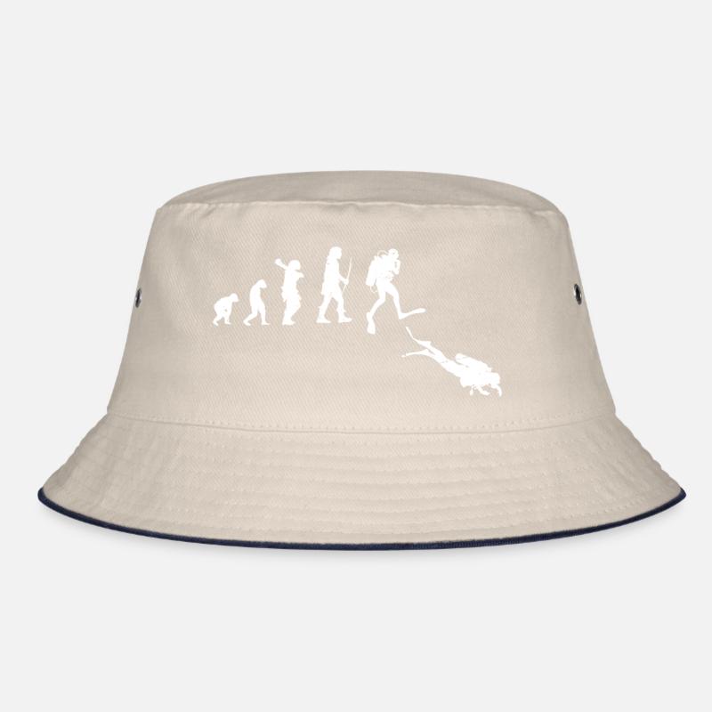 Illustration der Evolution des menschlichen Fortschritts Bucket Hat