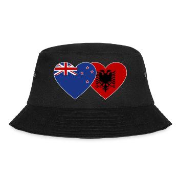 Nouvelle-Zélande Albanie Drapeau Coeur Utilisé - Bob - noir - Devant - Lela (165cm)