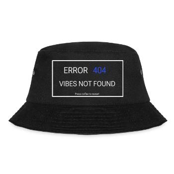 Vibes not found - Bucket Hat - Schwarz - Vorne - Lela (165cm)