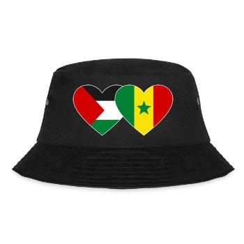 Palestine Sénégal Drapeau Coeur - Bob - noir - Devant - Lela (165cm)