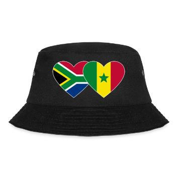 Südafrika Senegal Flagge Herz - Bucket Hat - Schwarz - Vorne - Lela (165cm)