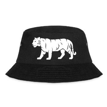 Tiger_Raubkatze_Wild_Tier_Vector_path22 - Bucket Hat - Schwarz - Vorne - Lela (165cm)