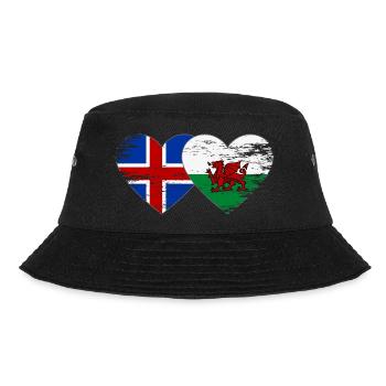 Cœur du drapeau islandais du pays de Galles utilisé - Bob - noir - Devant - Lela (165cm)