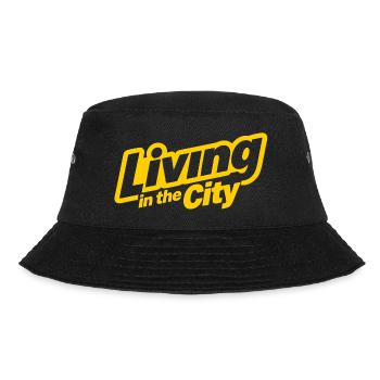 Living in the City Logo Tee - Bucket Hat - black - Front - Lela (165cm)