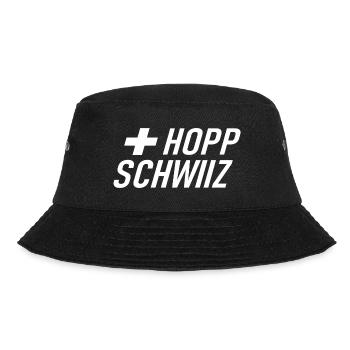 Hopp Schwiiz - Schweiz - Switzerland - Grüezi - Bucket Hat - black - Front - Lela (165cm)