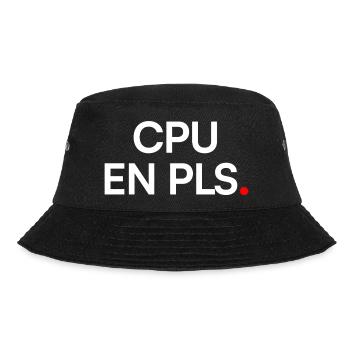 CPU-In, bitte Geek-Humor-Arbeit - Bucket Hat - Schwarz - Vorne - Lela (165cm)