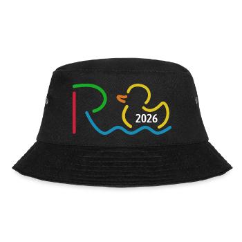 Rente 2026 - Ruhestand - Pension - Bucket Hat - Schwarz - Vorne - Lela (165cm)