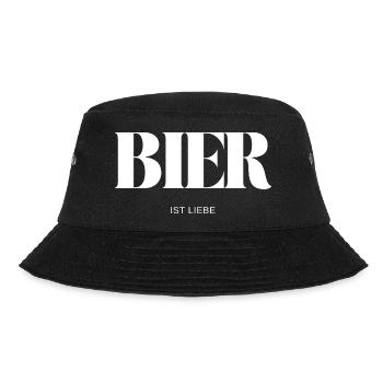 Bier ist Liebe - Bucket Hat - Schwarz - Vorne - Lela (165cm)