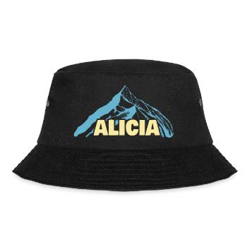 Geschenk für Alicia - Bucket Hat - Schwarz - Vorne - Lela (165cm)
