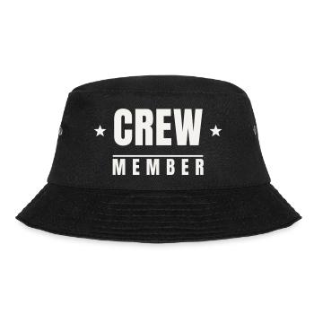 Crew Member Stars Badge Team Staff Event Festival - Bucket Hat - black - Front - Lela (165cm)