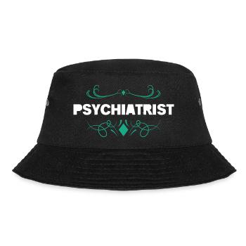 Psychiatrist Flourish Typography - Bucket Hat - Schwarz - Vorne - Lela (165cm)