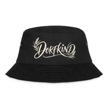 Dorfkind mit Ähren im rustikalen Landstil - Bucket Hat - Schwarz - Vorne