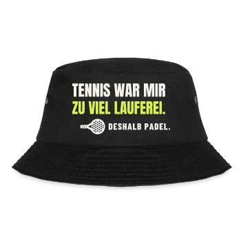 Padel statt Tennis – zu viel Lauferei - Bucket Hat - Schwarz - Vorne