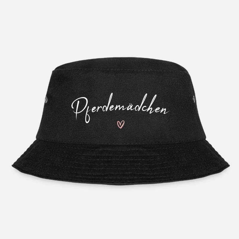 Pferdemädchen Reiten Pferd - Bucket Hat - Schwarz