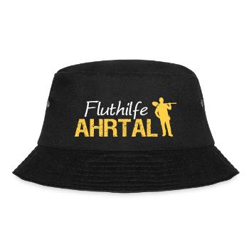 Fluthilfe Ahrtal Flut Helfer Hochwasser Eimerkette - Bucket Hat - Schwarz - Vorne - Lela (165cm)