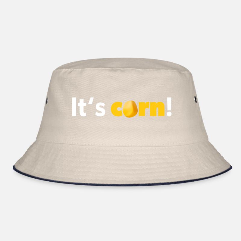 "It's corn! Text Design in weiß und gelb Bucket Hat
