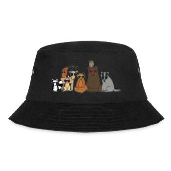Die coolsten Waldtiere - Bucket Hat - Schwarz - Vorne - Lela (165cm)