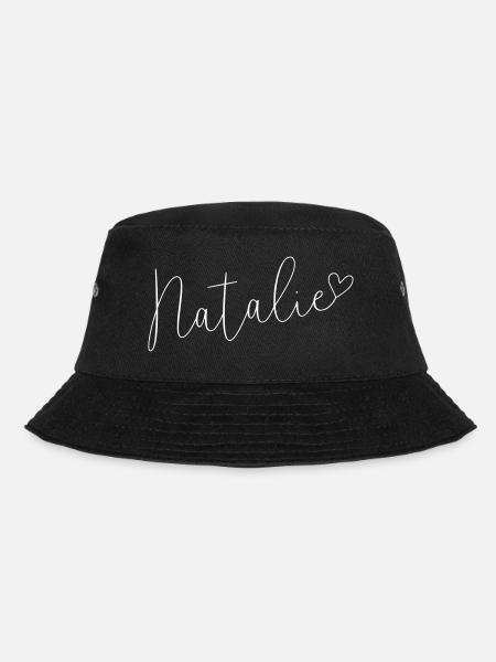 Natalie Mädchen Name Vorname Namenstag - Bucket Hat - Schwarz