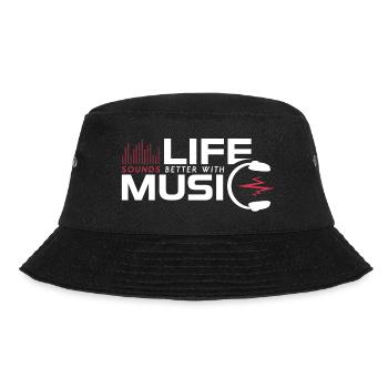 Life Sounds Better With Music - Bucket Hat - black - Front - Lela (165cm)