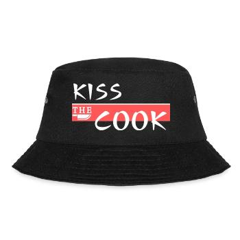 Kiss the Cook. Kiss the cook Funny saying Food - Bucket Hat - black - Front - Lela (165cm)