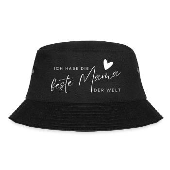 BESTE MAMA - Baby Geschenkidee Muttertag - Bucket Hat - Schwarz - Vorne - Lela (165cm)