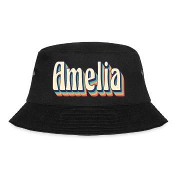 Amelia t-shirt retro vintage t-shirt gift idea - Bucket Hat - black - Front - Lela (165cm)