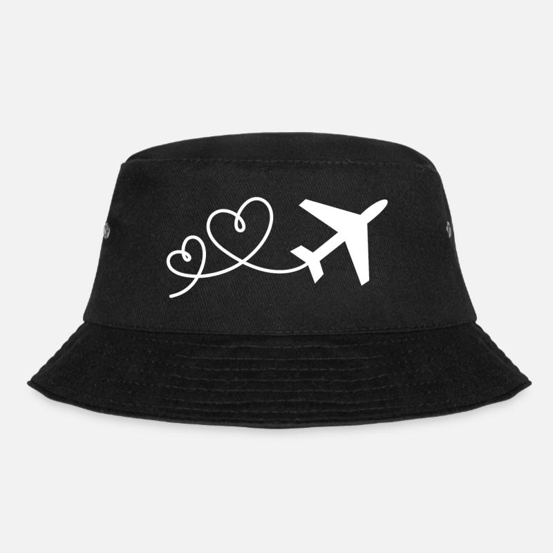 Aviateurs avec un cœur Voyage de vacances Avion volant - Bob - noir