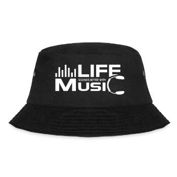 Life Sounds Better With Music - Bucket Hat - black - Front - Lela (165cm)