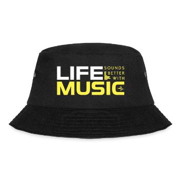 Life Sounds Better With Music - Bucket Hat - black - Front - Lela (165cm)