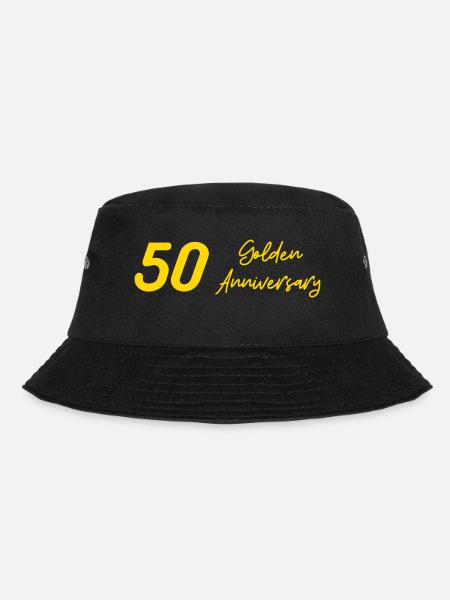 50-jähriges goldenes Jubiläum - Bucket Hat - Schwarz