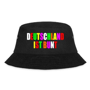 Deutschland ist bunt - Bucket Hat - Schwarz - Vorne - Lela (165cm)