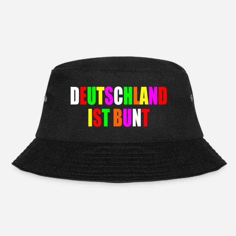Deutschland ist bunt - Bucket Hat - Schwarz