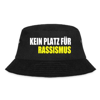 kein platz für rassismus - Bucket Hat - Schwarz - Vorne - Lela (165cm)