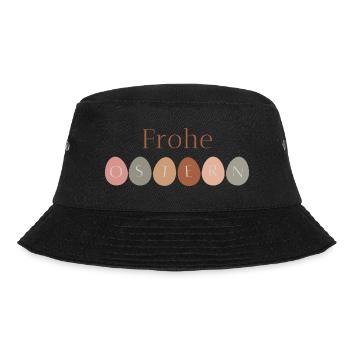Frohe Ostern - Bucket Hat - Schwarz - Vorne - Lela (165cm)