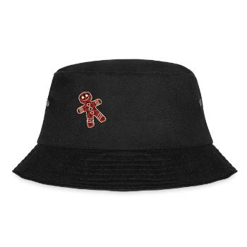 Christmas Gingerbread Man Cookies Pastry Gift - Bucket Hat - black - Front - Lela (165cm)