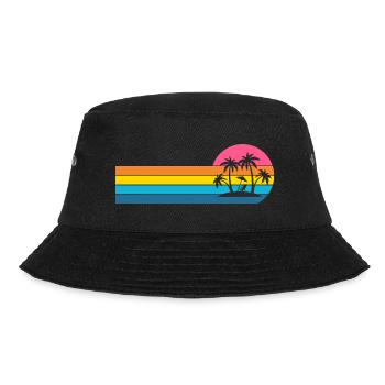 Insel Palmen - Bucket Hat - Schwarz - Vorne - Lela (165cm)