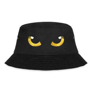 Cat Eyes Yellow - Bucket Hat - black - Front - Lela (165cm)