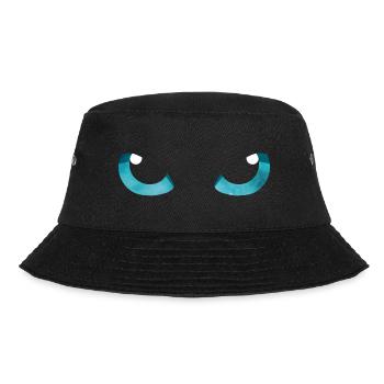 Cat Eyes Blue - Bucket Hat - black - Front - Lela (165cm)