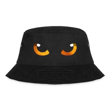 Cat Eyes Orange - Bucket Hat - black - Front - Lela (165cm)