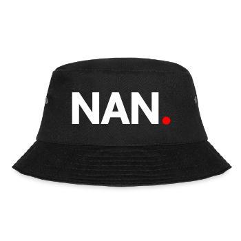 NAN. | Minimalistischer humoristischer Ausdruck - Bucket Hat - Schwarz - Vorne - Lela (165cm)