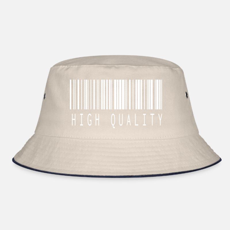 HIGH QUALITY BARCODE WHITE Bucket Hat