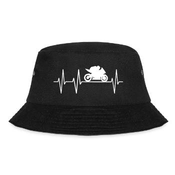 Motorcycle Heartbeat Heart Pulse Heartbeat Machine - Bucket Hat - black - Front - Lela (165cm)