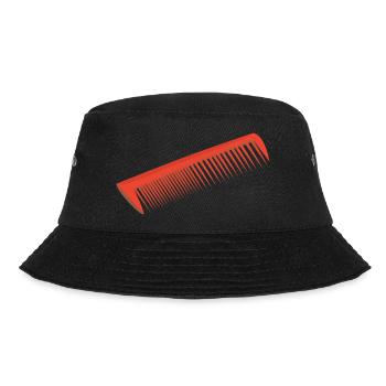 hairdresser barber barbier friseur coiffeur bart b - Bucket Hat - Schwarz - Vorne - Lela (165cm)