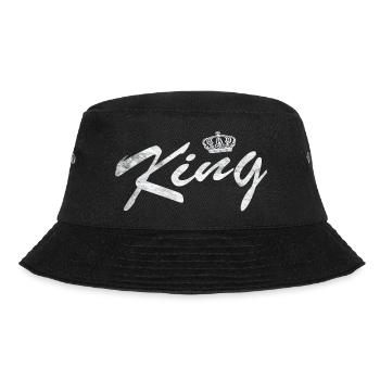 King Partnerlook King & Queen Geschenk - Bucket Hat - Schwarz - Vorne - Lela (165cm)