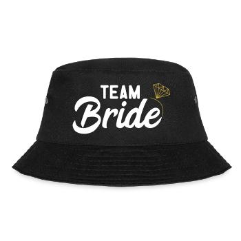 Team Bride Braut I JGA Junggesellinnenabschied - Bucket Hat - Schwarz - Vorne - Lela (165cm)