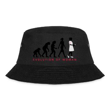 evolution_krankenschwester_122012_c_3c - Bucket Hat - Schwarz - Vorne - Lela (165cm)