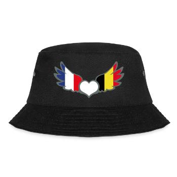 Drapeaux Français et Belge France Belgique - Bob - noir - Devant - Lela (165cm)