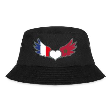 Drapeaux Français et Marocain France Maroc II - Bob - noir - Devant - Lela (165cm)